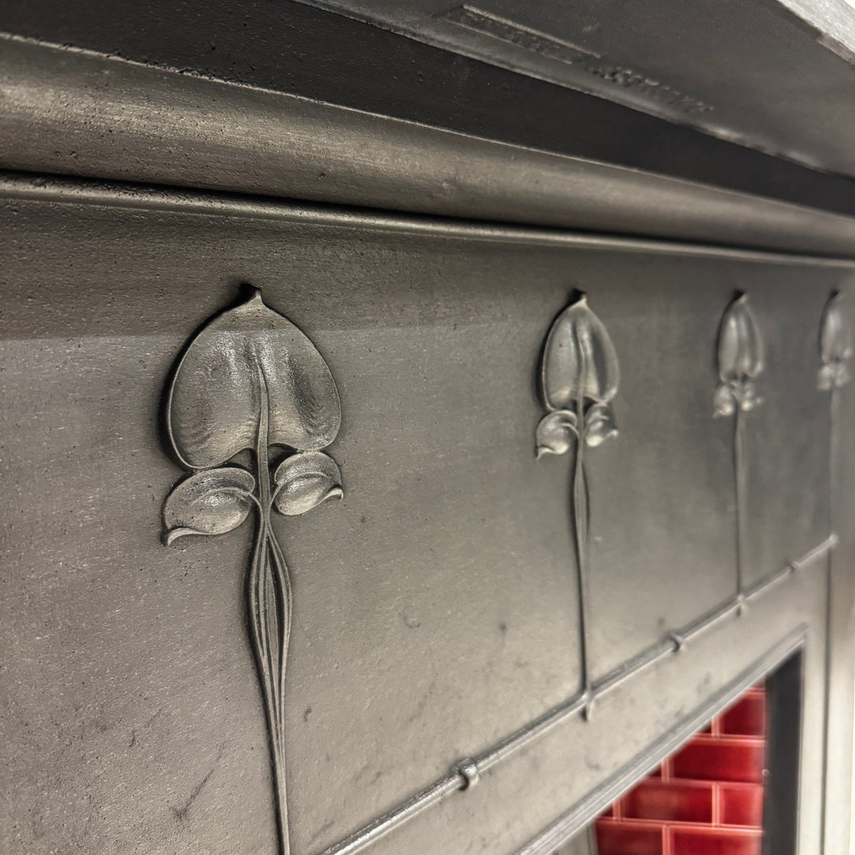 Antique Tiled Cast Iron Combination Fireplace | The Architectural Forum