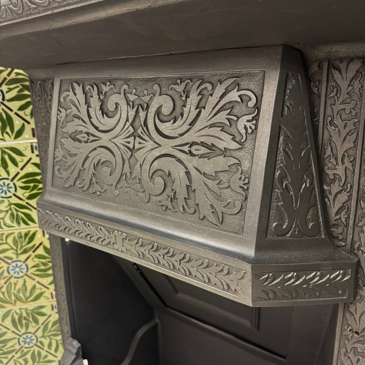 Antique Victorian Fireplace Insert With Josiah Wedgwood Tiles | The Architectural Forum