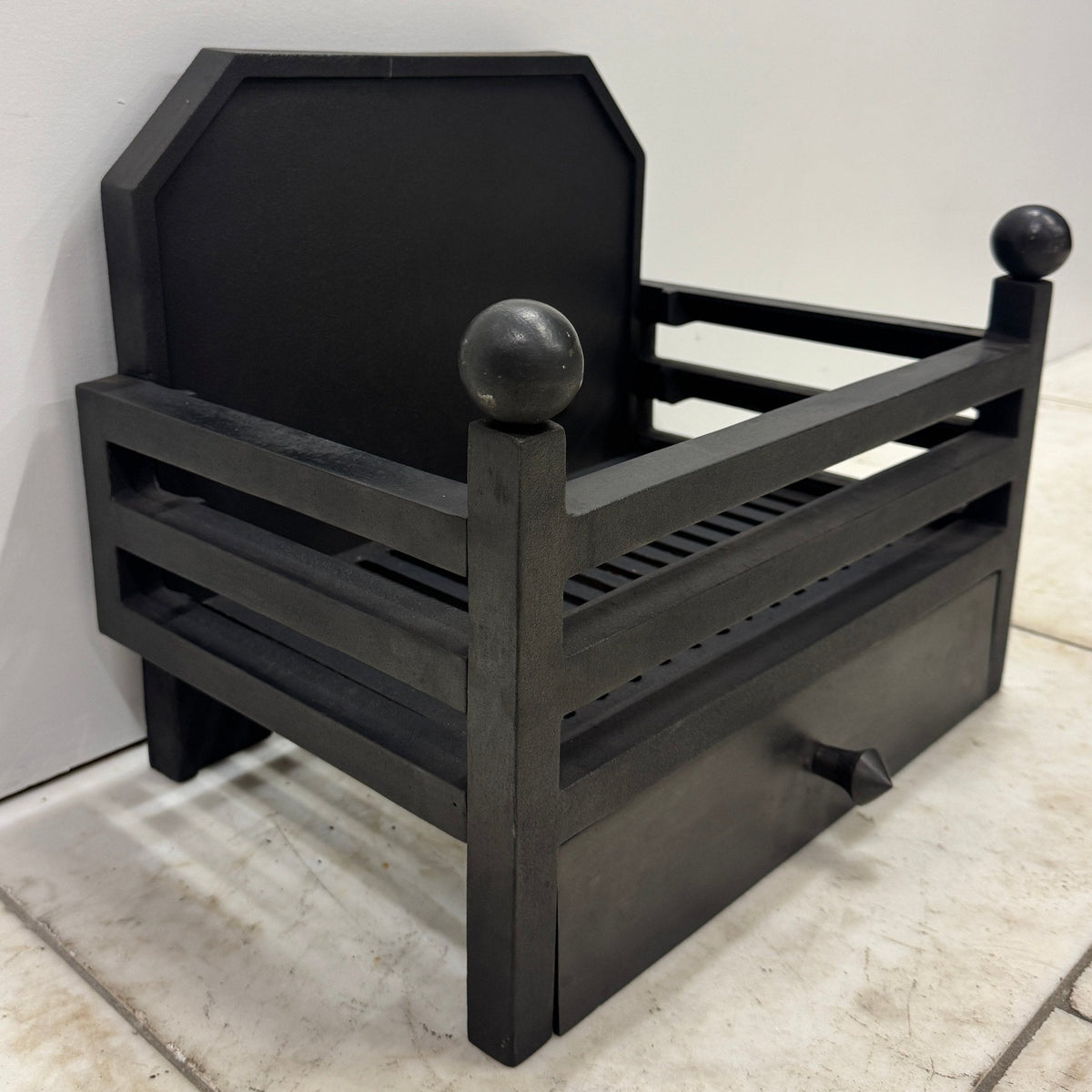Reclaimed Cast Iron Fire Basket with Backplate | The Architectural Forum