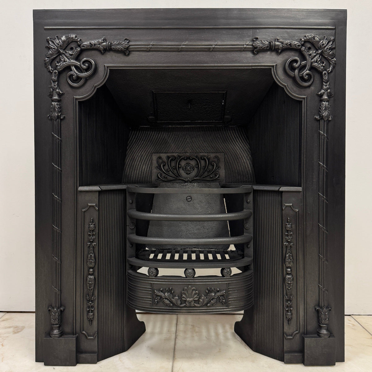 Antique Georgian Cast Iron Register Grate Fireplace | The Architectural Forum