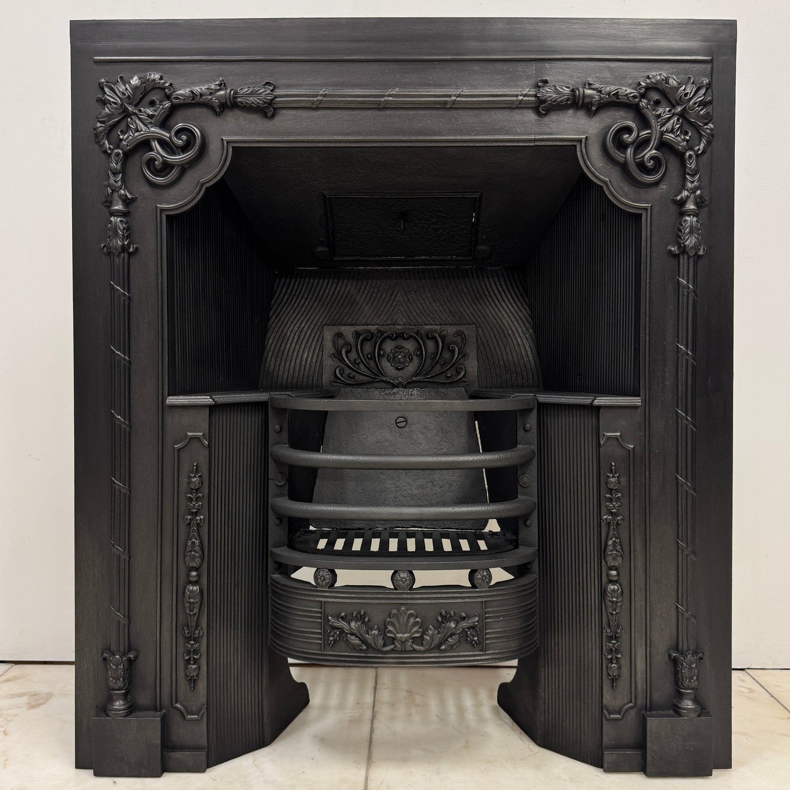 Antique Georgian Cast Iron Register Grate Fireplace | The Architectural Forum