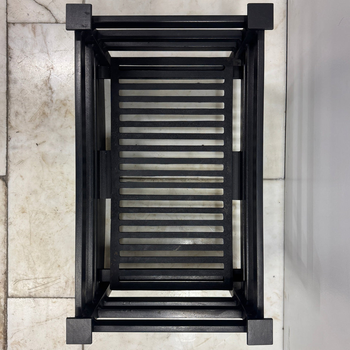 Reclaimed Black Fire Basket with Ash Pan Cover | The Architectural Forum