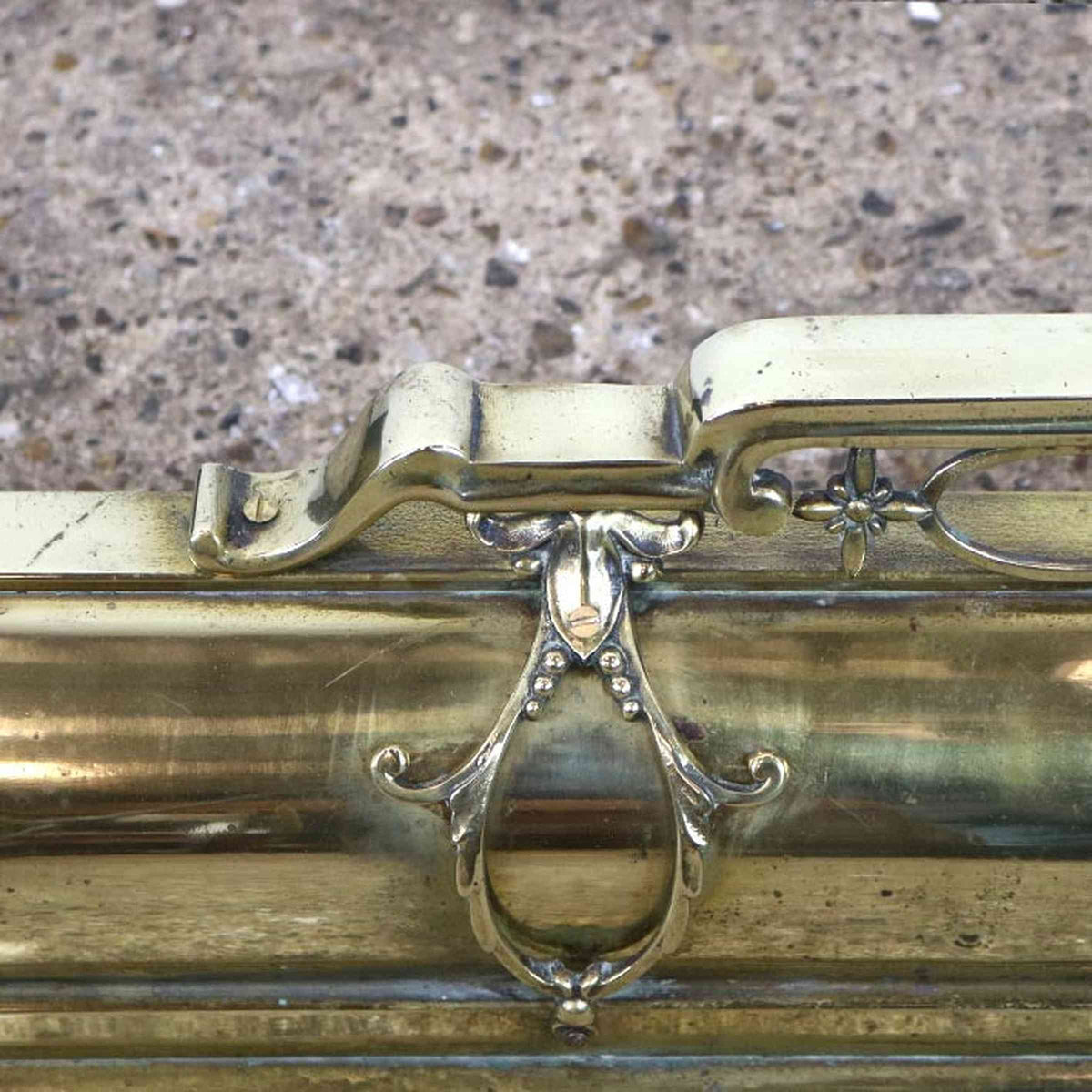Antique Brass Fireplace Fender | The Architectural Forum