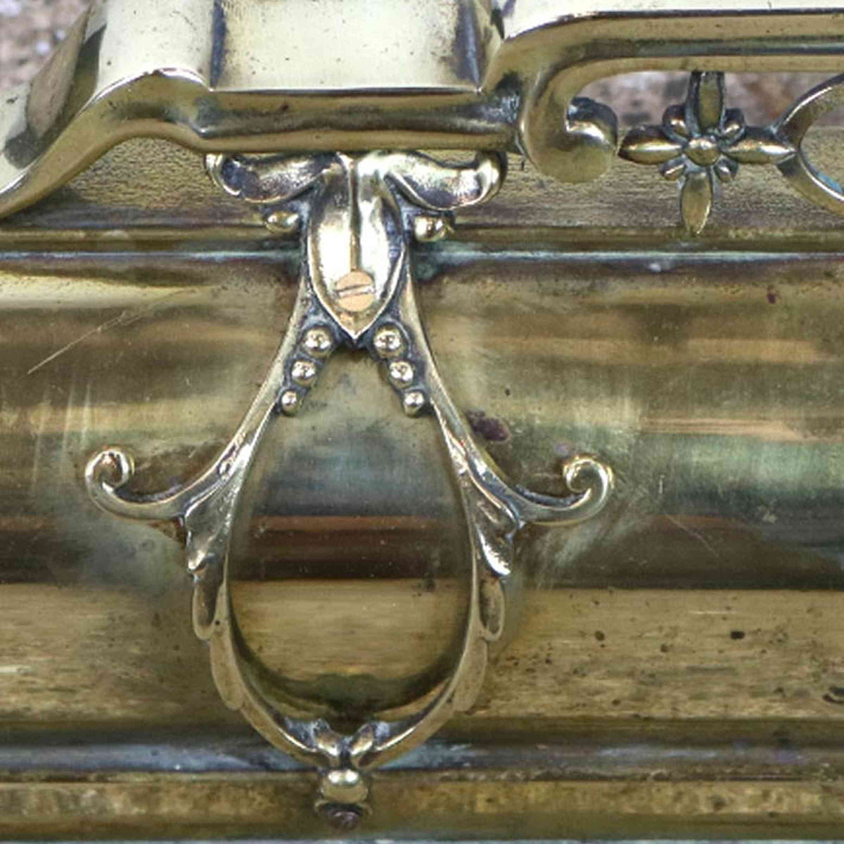 Antique Brass Fireplace Fender | The Architectural Forum