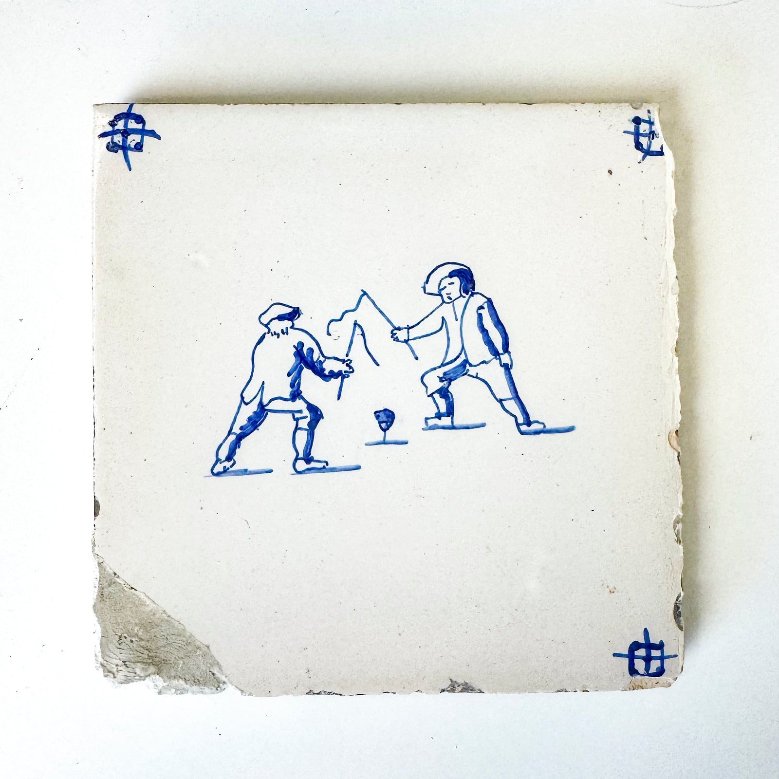 Set of 6 Antique 18th Century Dutch Delft Tiles | The Architectural Forum
