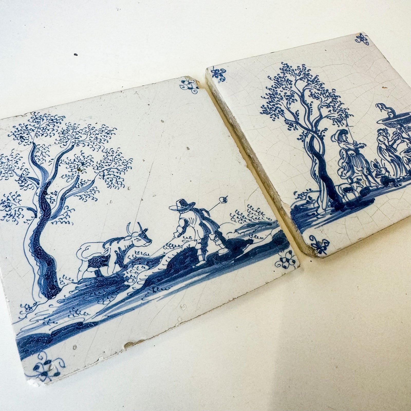Antique 18th Century Dutch Delft Tiles | The Architectural Forum