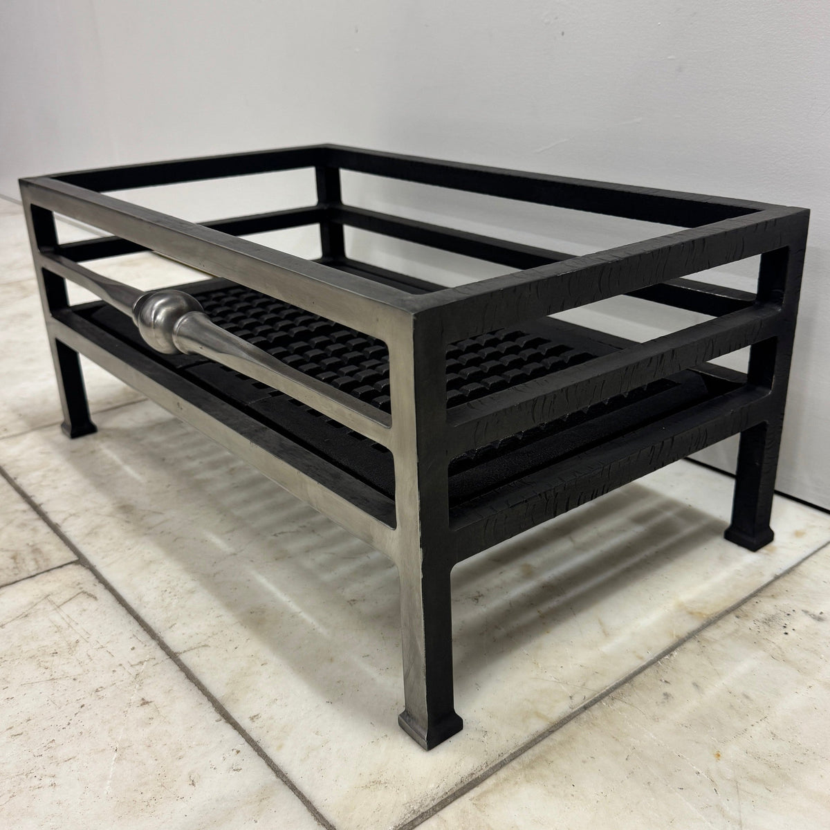 Reclaimed Steel &amp; Cast Iron Byron Freestanding Fire Basket | The Architectural Forum