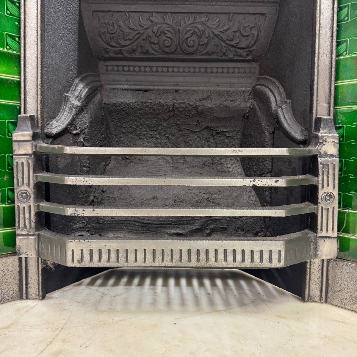 Antique Cast Iron Art Nouveau Combination Fireplace | The Architectural Forum