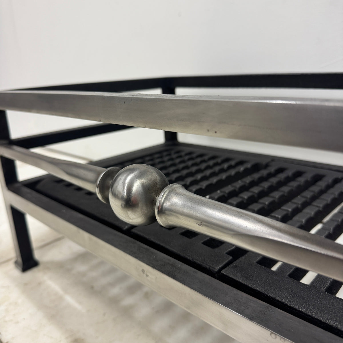 Reclaimed Steel &amp; Cast Iron Byron Freestanding Fire Basket