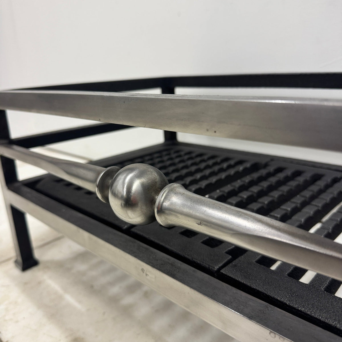 Reclaimed Steel &amp; Cast Iron Byron Freestanding Fire Basket | The Architectural Forum