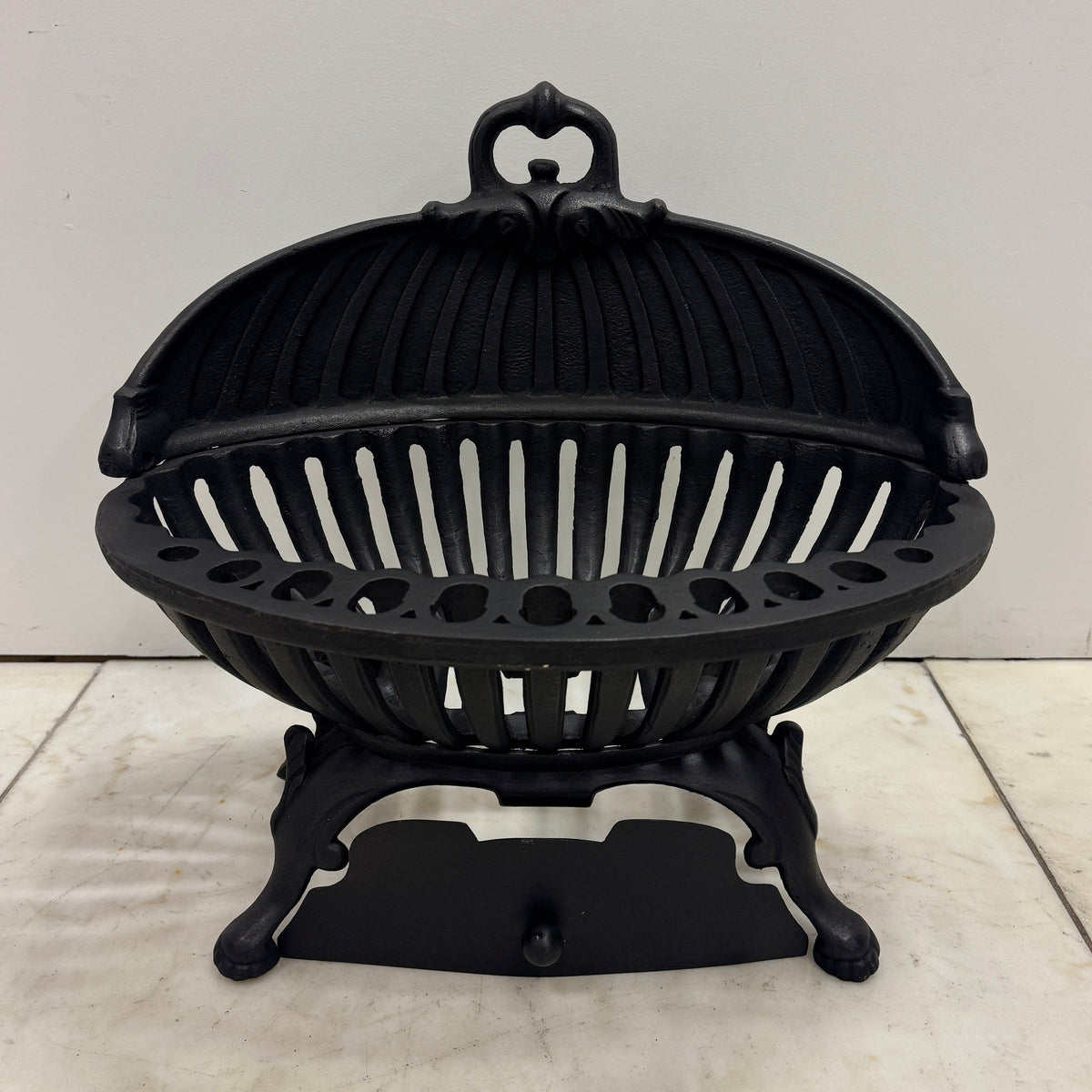 Reclaimed Oval Cast Iron Fire Basket | The Architectural Forum