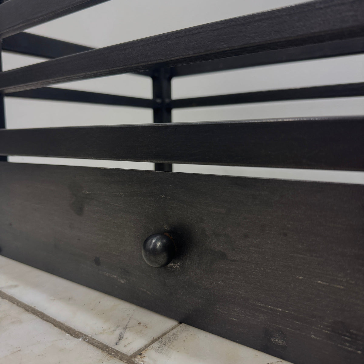 Reclaimed Black Fire Basket with Ash Pan Cover | The Architectural Forum