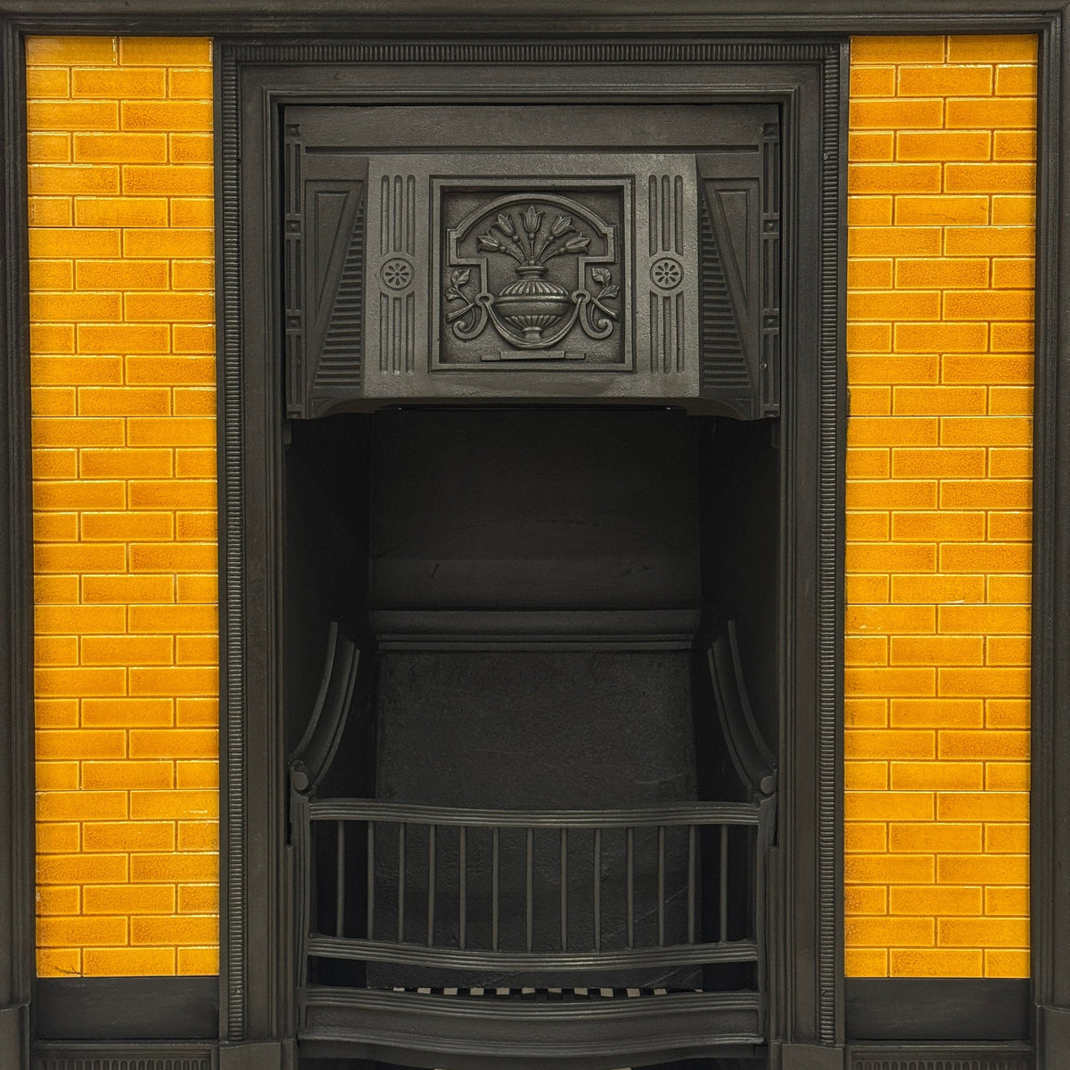 Antique Victorian Tiled Cast Iron Combination Fireplace | The Architectural Forum