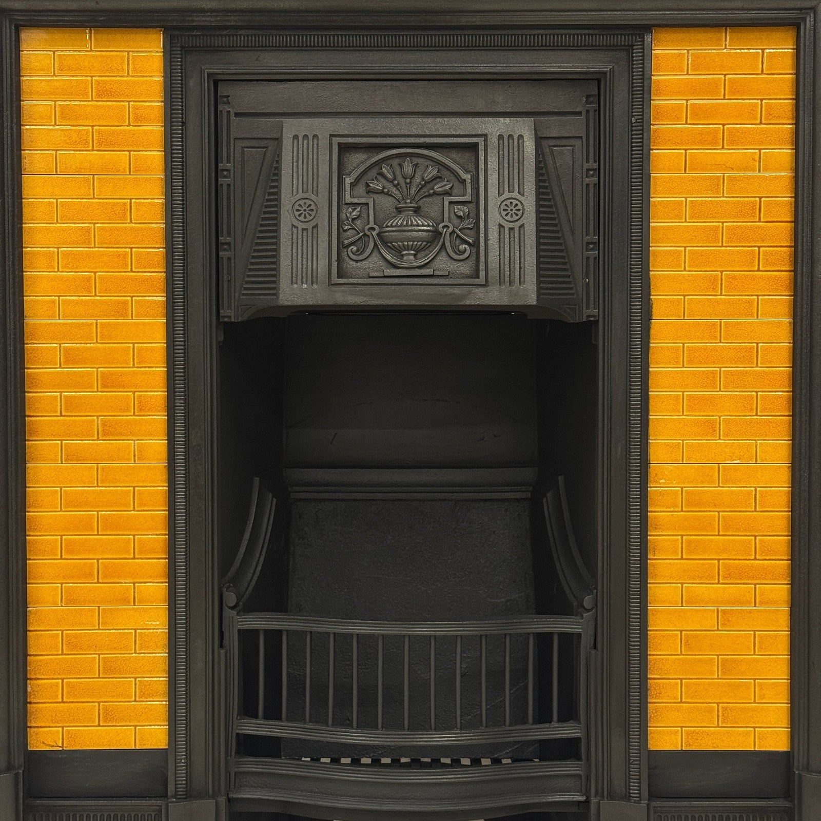 Antique Victorian Tiled Cast Iron Combination Fireplace | The Architectural Forum