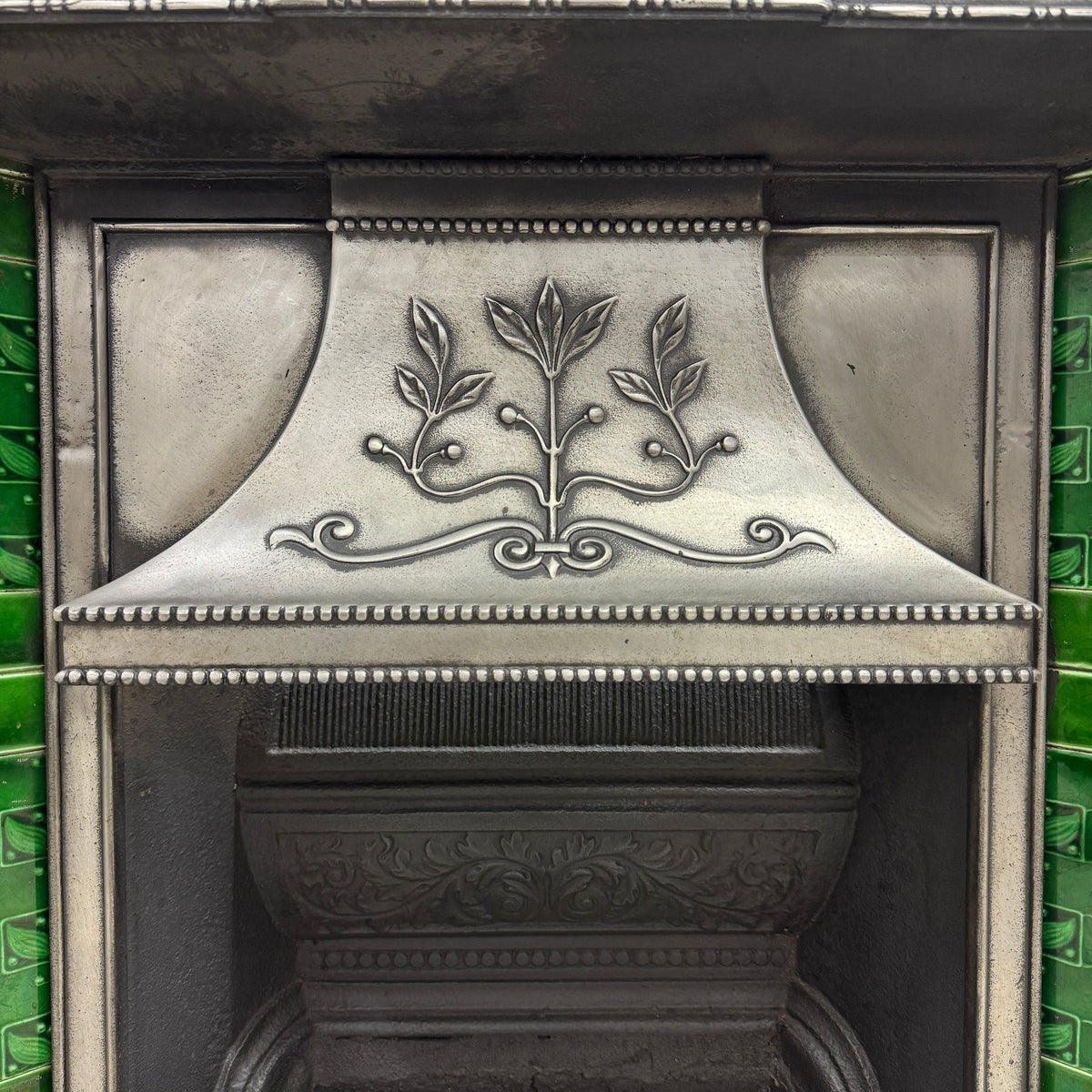 Antique Cast Iron Art Nouveau Combination Fireplace | The Architectural Forum