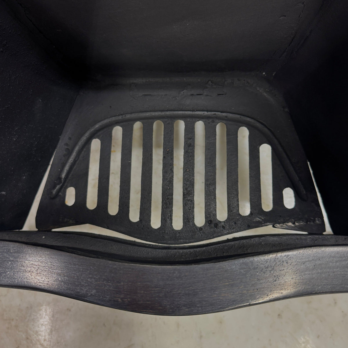 Reclaimed Cast Iron Fire Basket with Brass Finials and Decorative Apron | The Architectural Forum