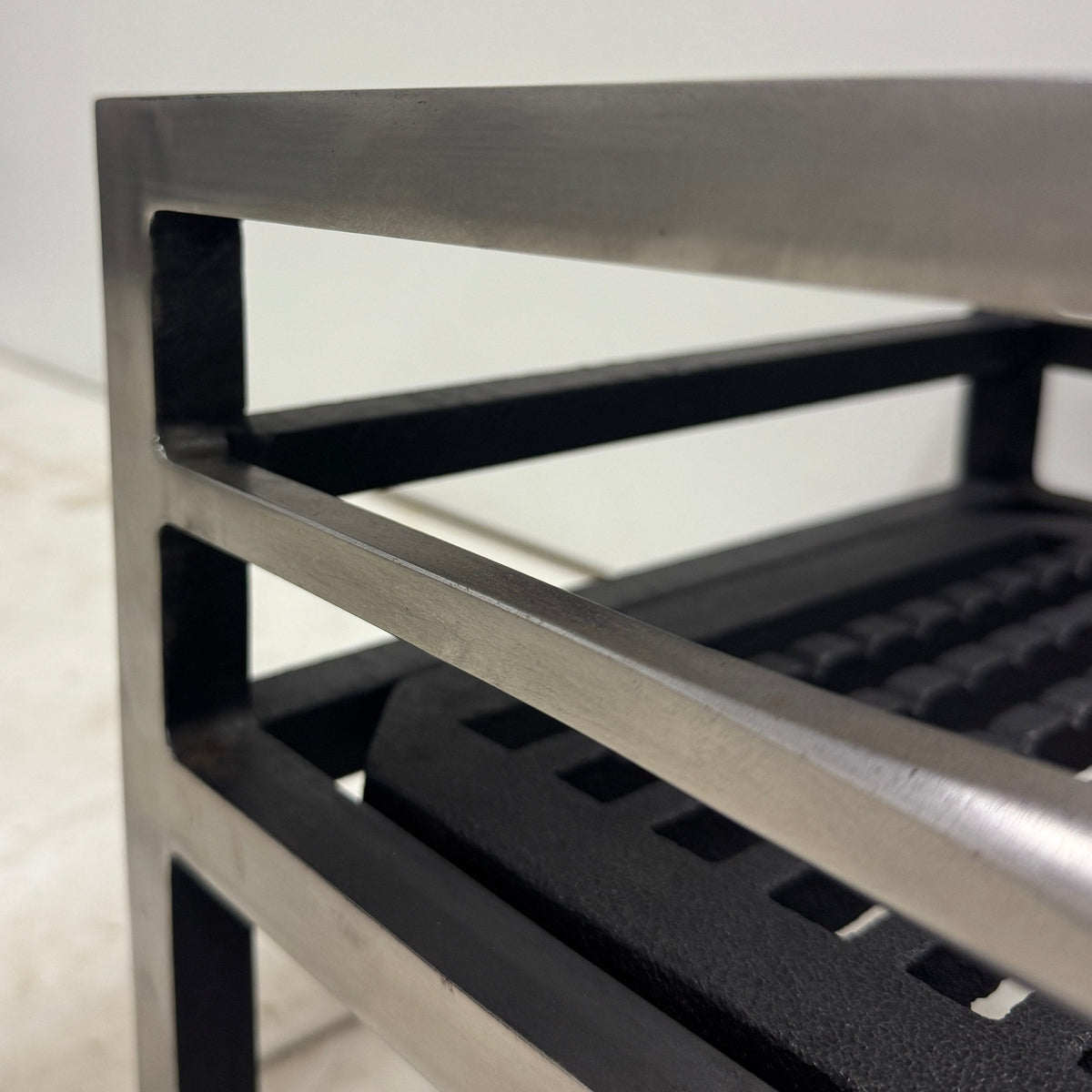 Reclaimed Steel &amp; Cast Iron Byron Freestanding Fire Basket | The Architectural Forum