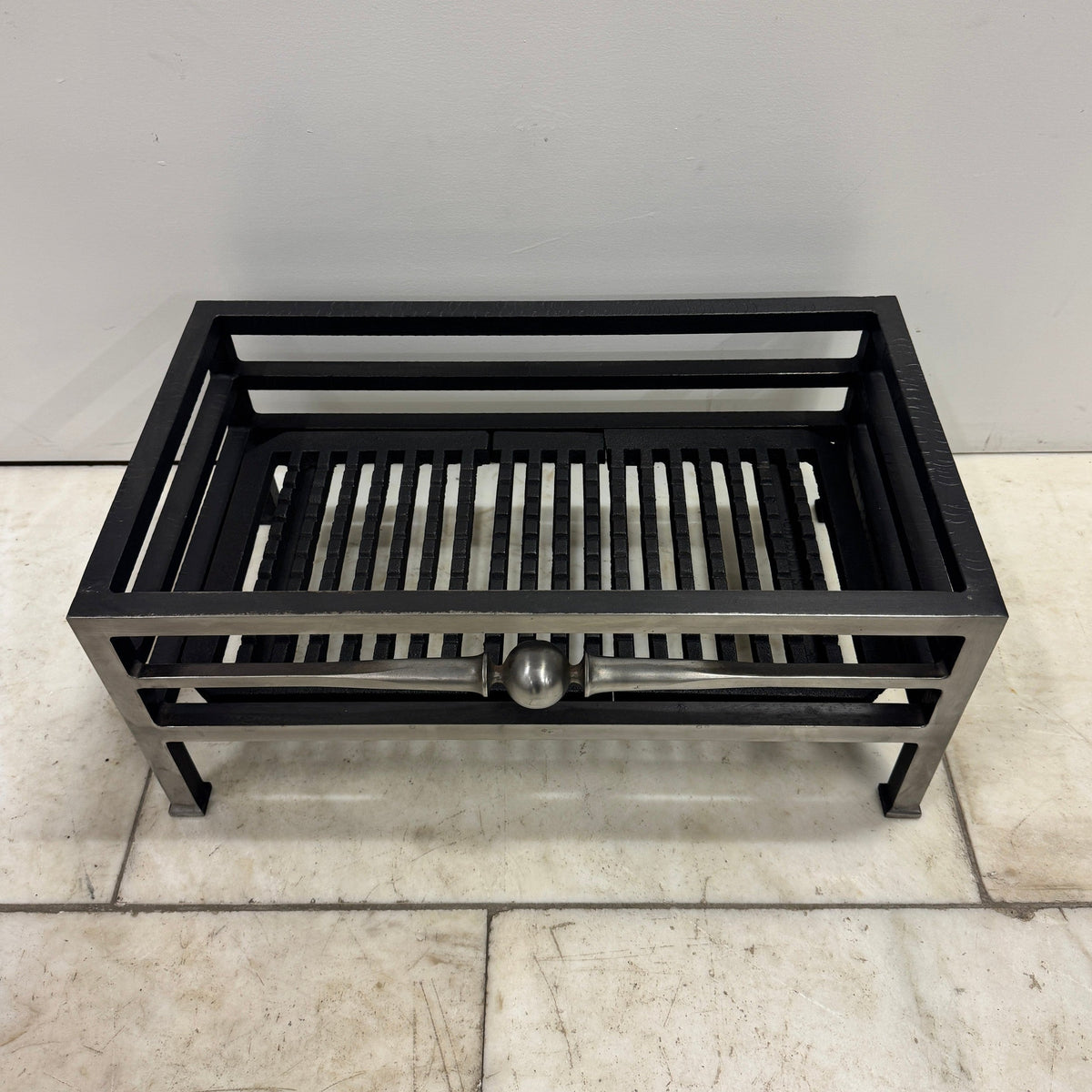 Reclaimed Steel &amp; Cast Iron Byron Freestanding Fire Basket | The Architectural Forum