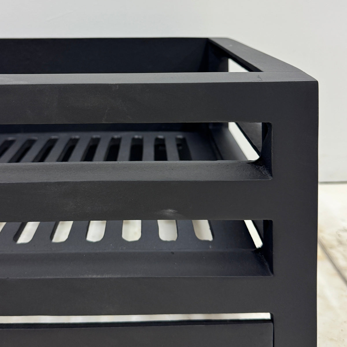 Reclaimed Cast Iron Fire Basket With Ash Pan Cover