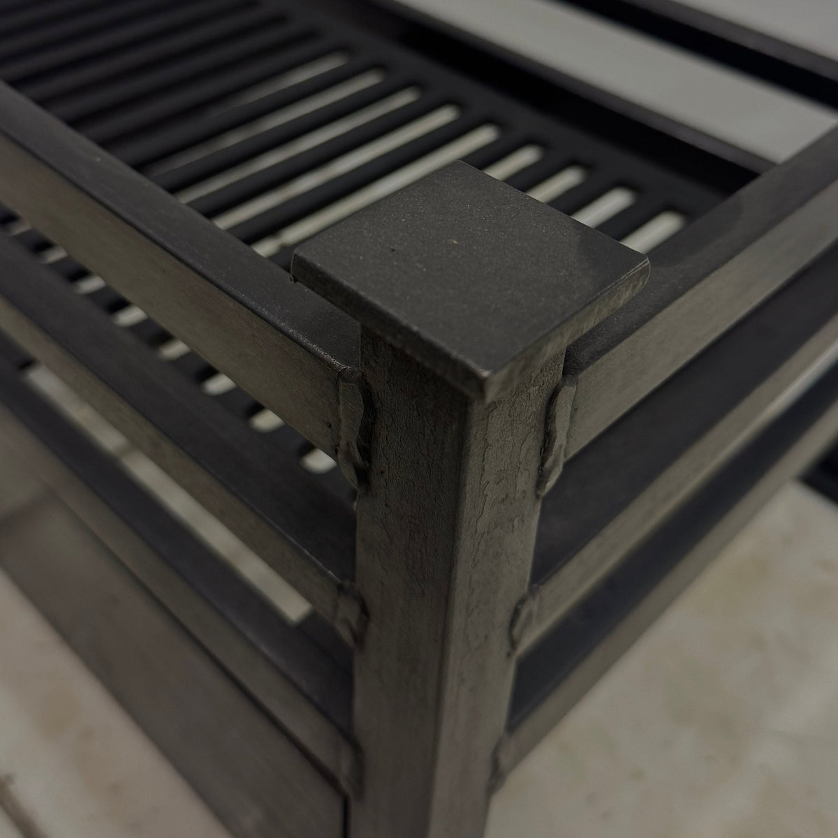 Reclaimed Black Fire Basket with Ash Pan Cover | The Architectural Forum