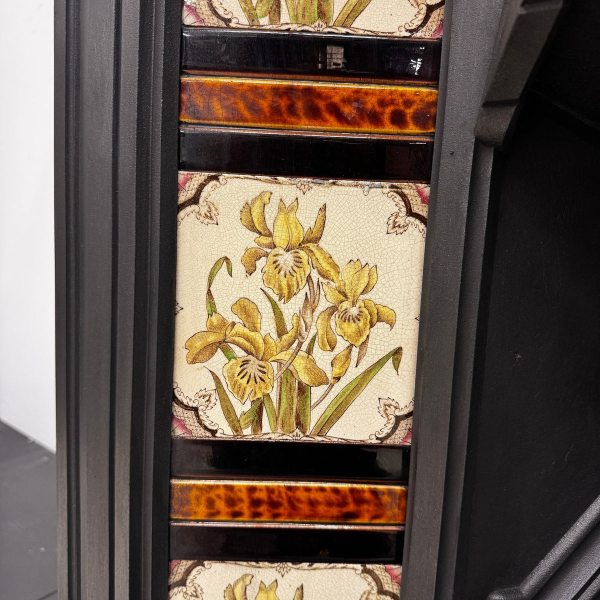 Antique Victorian Tiled Cast Iron Combination Fireplace | The Architectural Forum