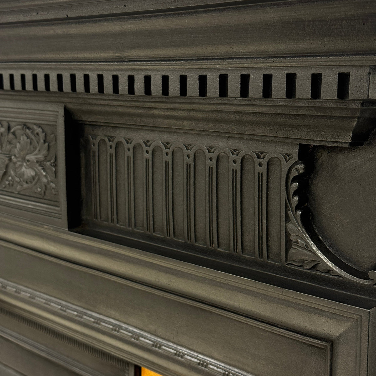 Antique Victorian Tiled Cast Iron Combination Fireplace | The Architectural Forum