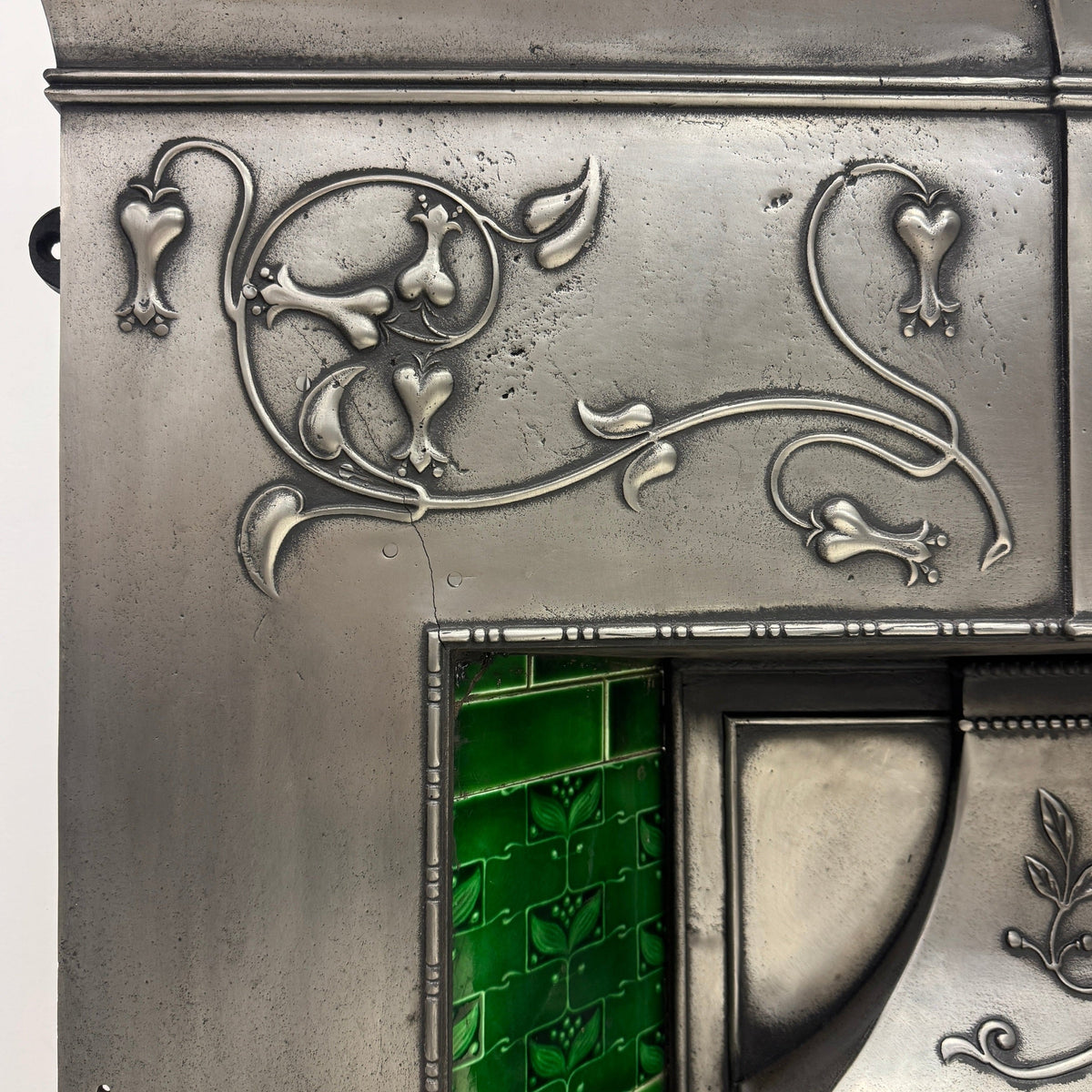 Antique Cast Iron Art Nouveau Combination Fireplace | The Architectural Forum