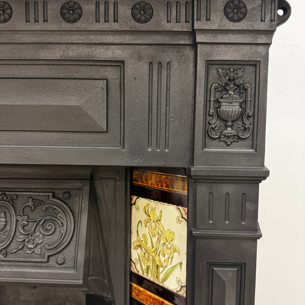 Antique Victorian Tiled Cast Iron Combination Fireplace | The Architectural Forum