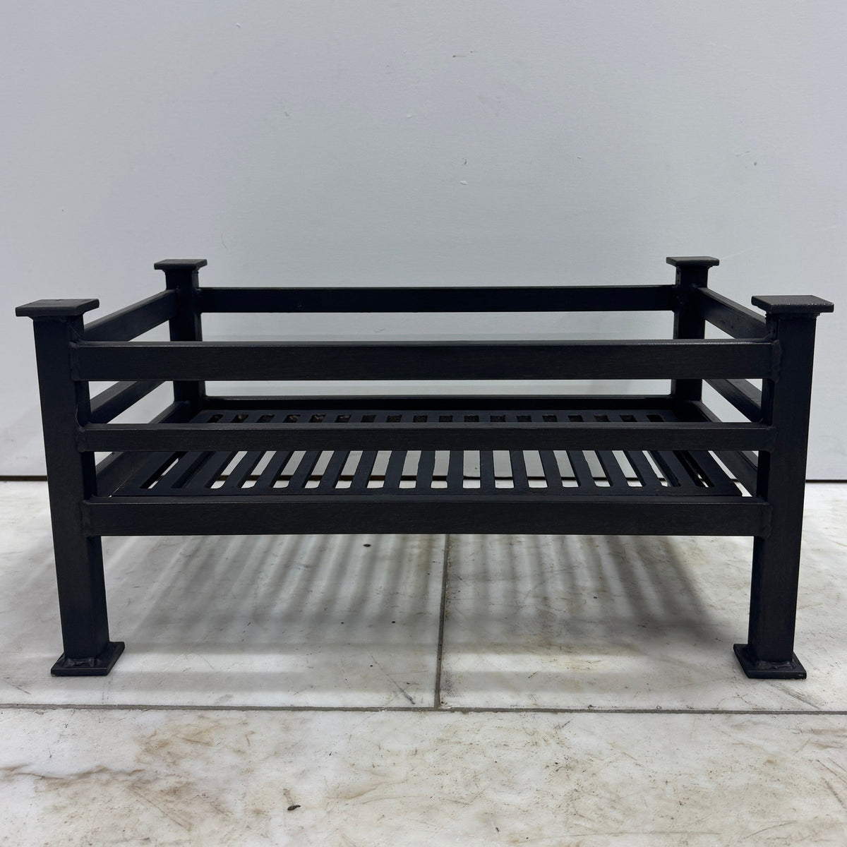 Reclaimed Black Fire Basket with Ash Pan Cover | The Architectural Forum