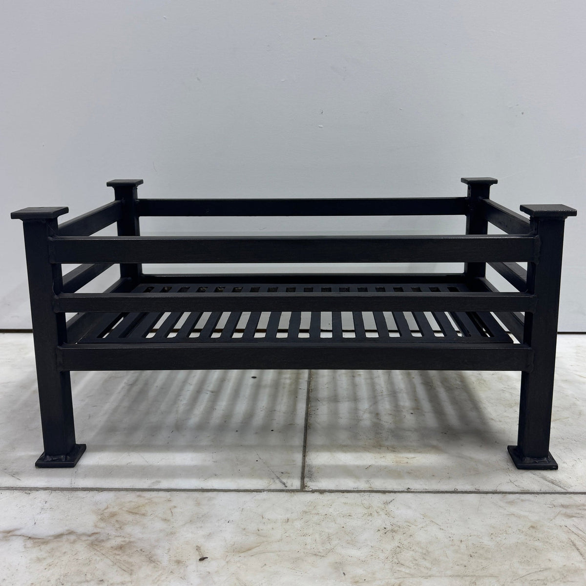 Reclaimed Black Fire Basket with Ash Pan Cover | The Architectural Forum