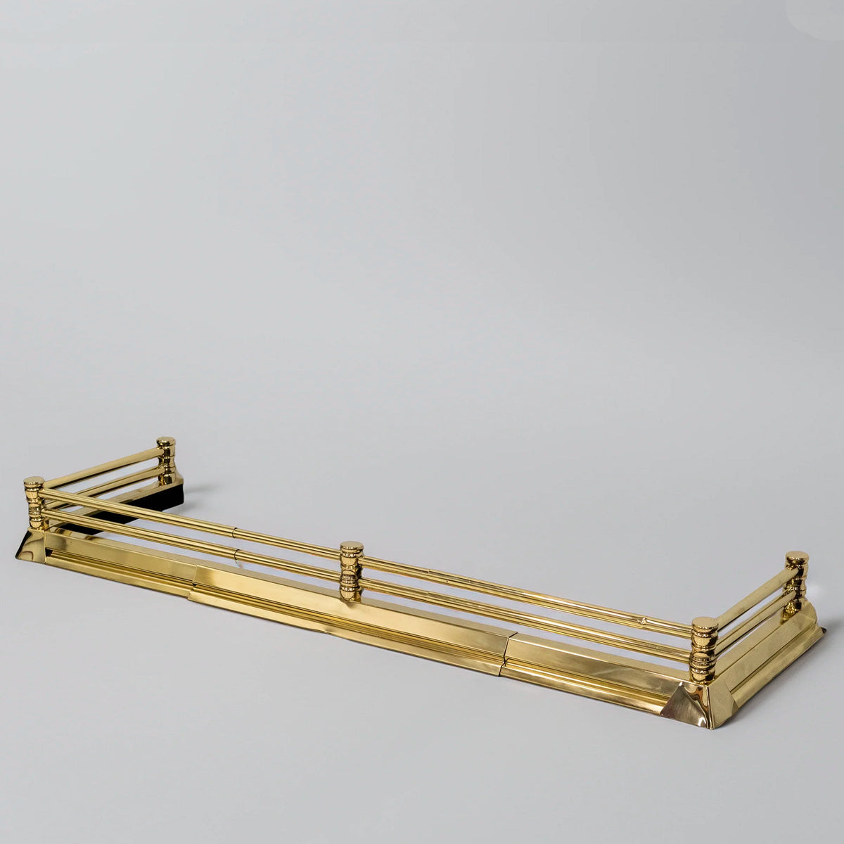 Reclaimed Brass Fireplace Fender Adjustable | The Architectural Forum