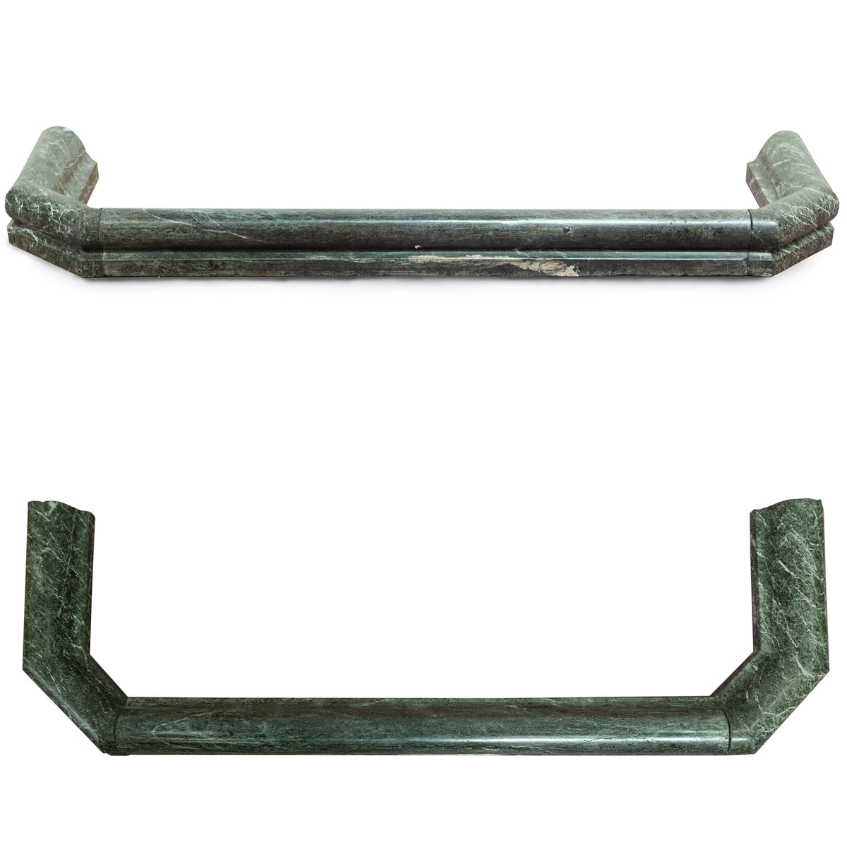 Antique Green Marble Fireplace Fender | Verde Antico Curb Fender | The Architectural Forum