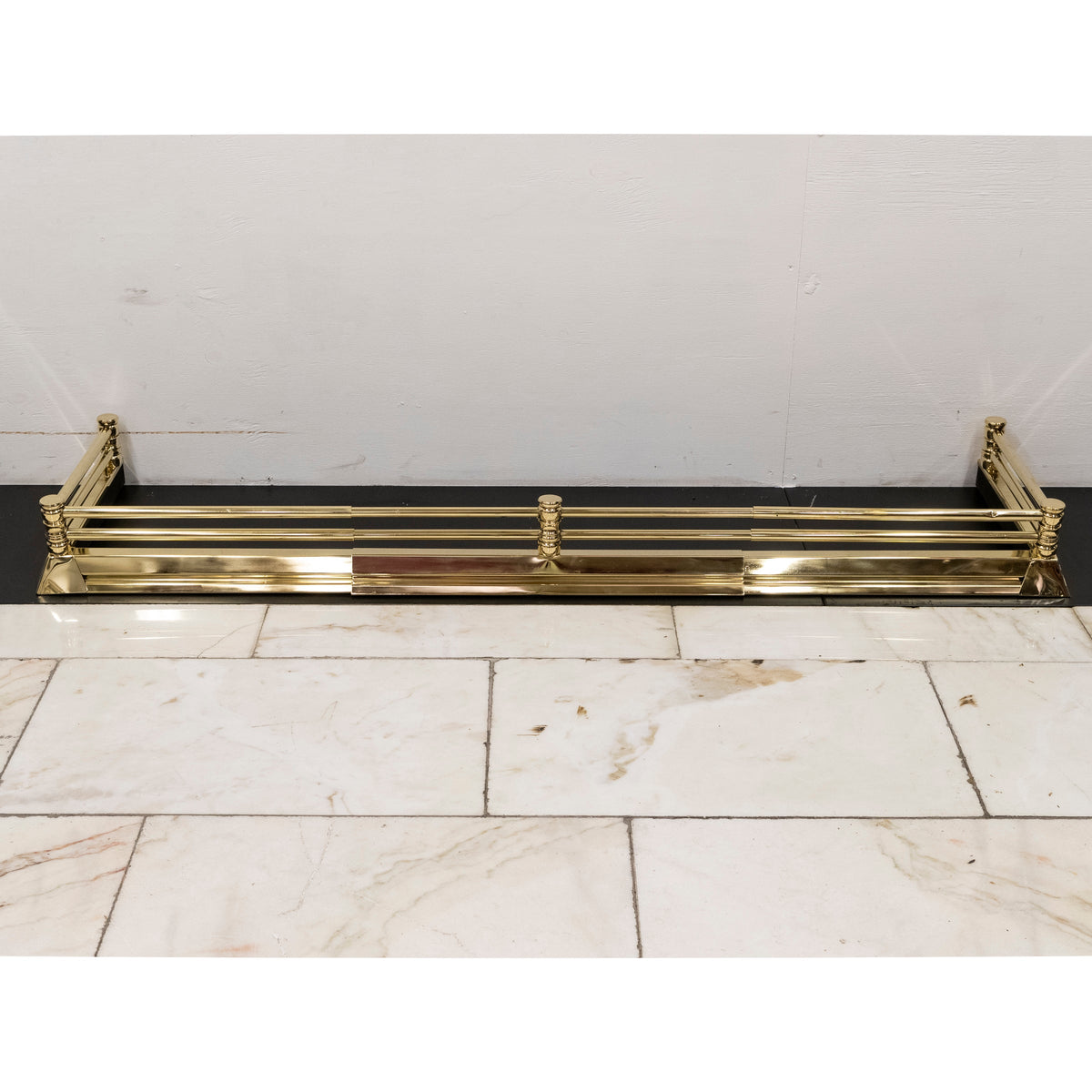 Reclaimed Brass Fireplace Fender Adjustable | The Architectural Forum