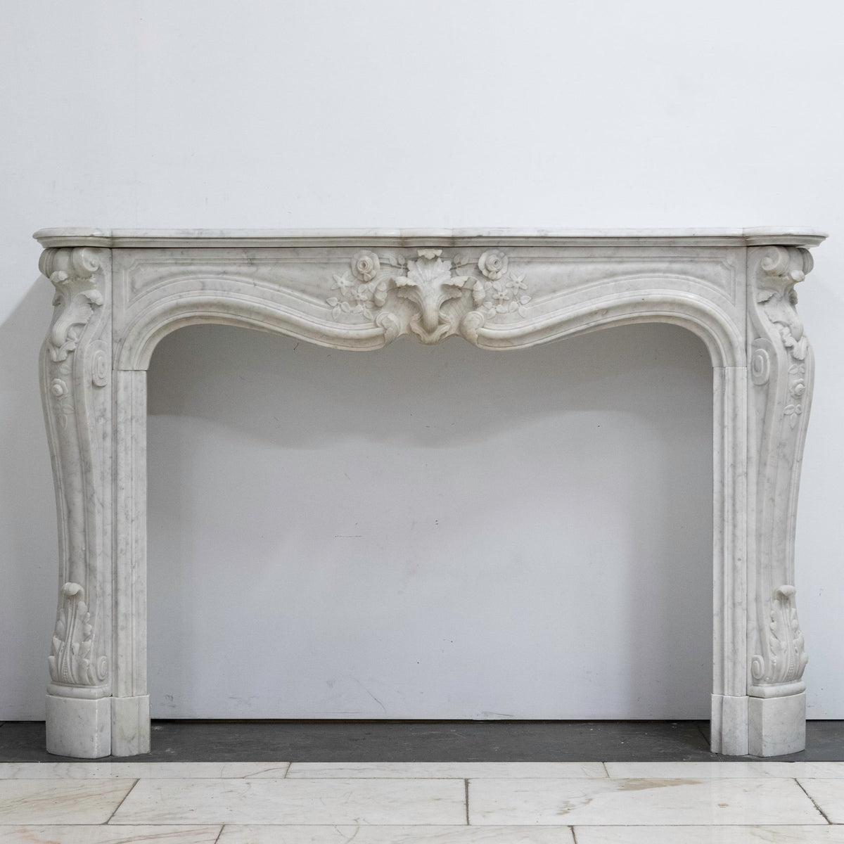 Antique French Style Carrara Marble Chimneypiece | The Architectural Forum