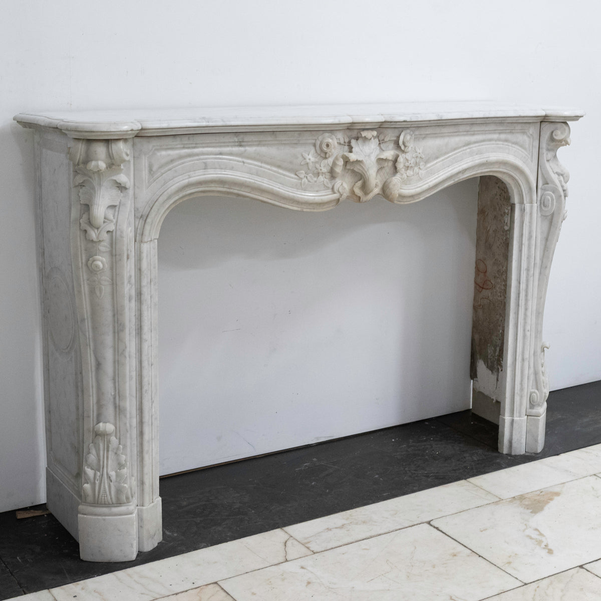 Antique French Style Carrara Marble Chimneypiece | The Architectural Forum
