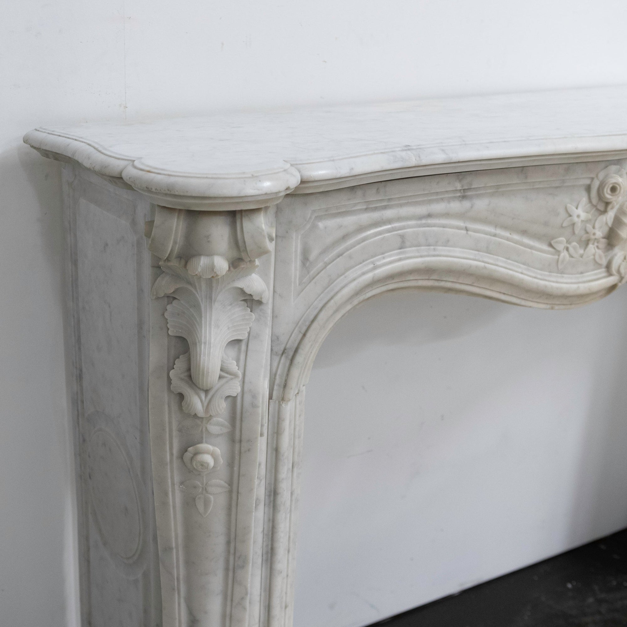 Antique French Style Carrara Marble Chimneypiece | The Architectural Forum