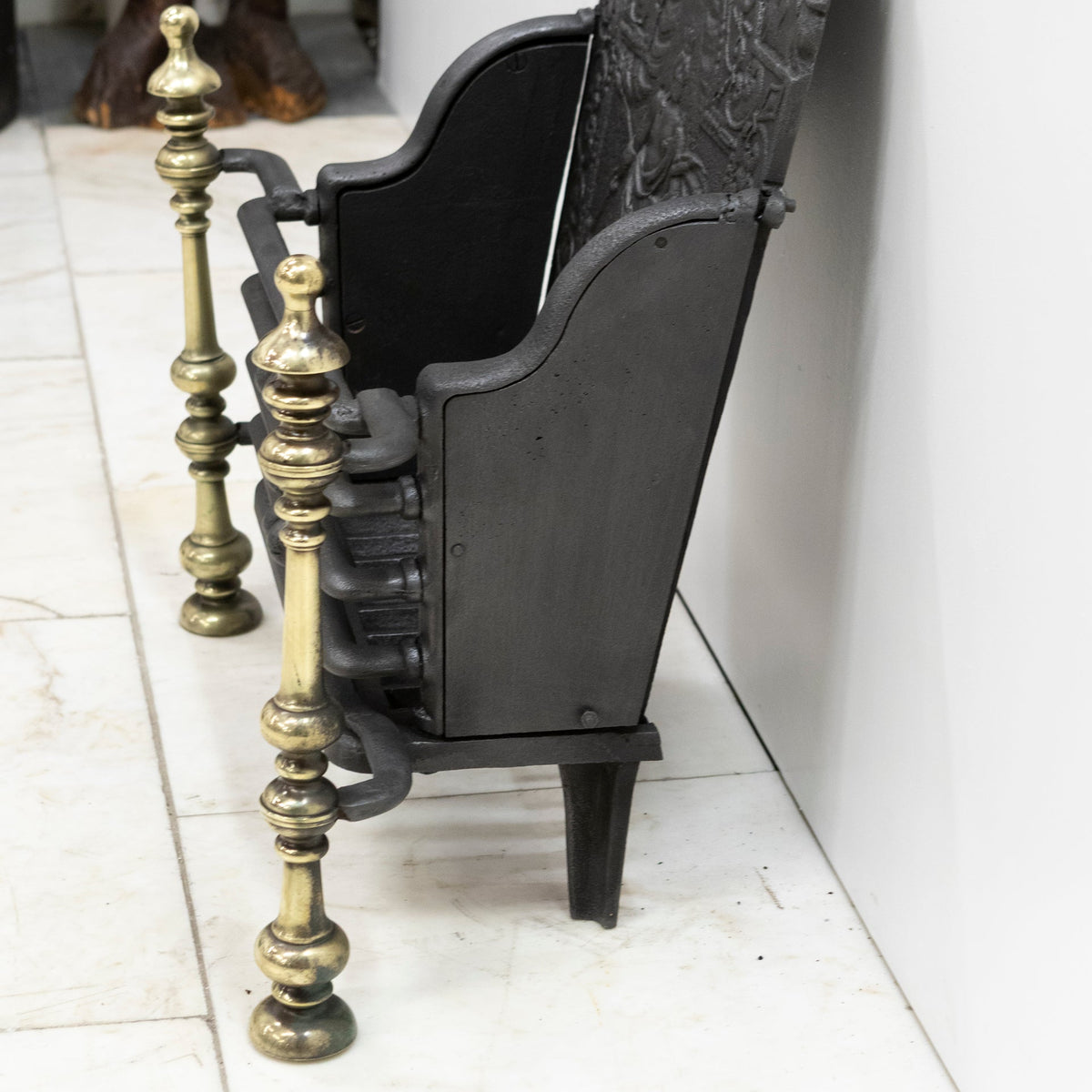 Antique Georgian Fire Basket with Brass Finials | The Architectural Forum