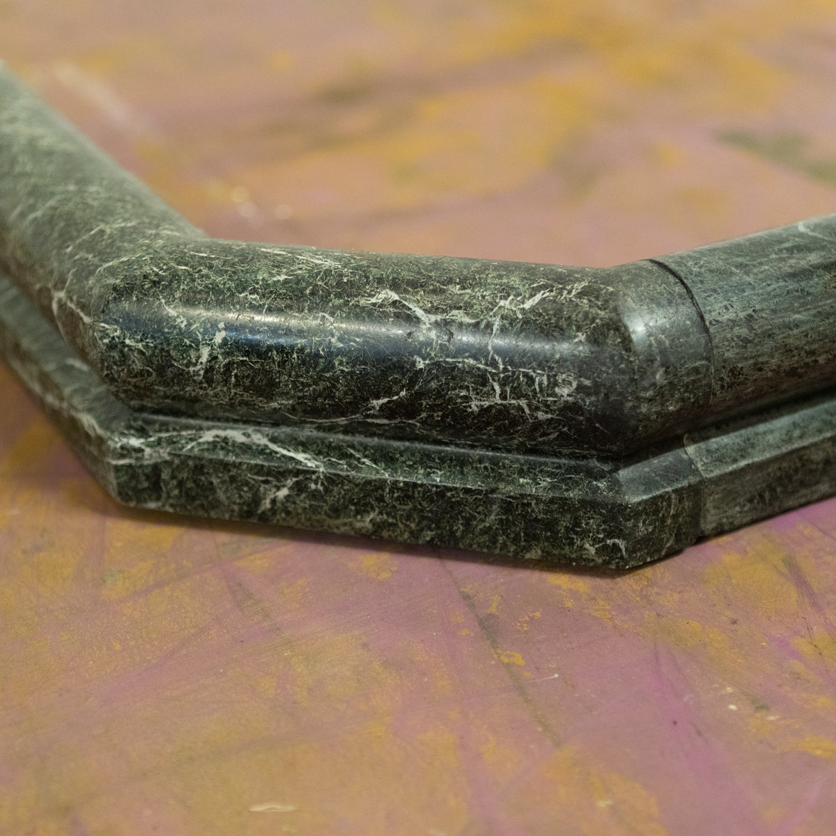 Antique Green Marble Fireplace Fender | Verde Antico Curb Fender | The Architectural Forum