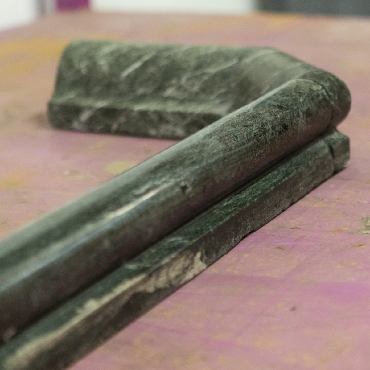 Antique Green Marble Fireplace Fender | Verde Antico Curb Fender | The Architectural Forum