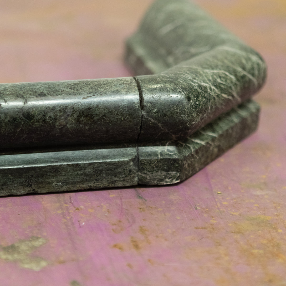 Antique Green Marble Fireplace Fender | Verde Antico Curb Fender | The Architectural Forum