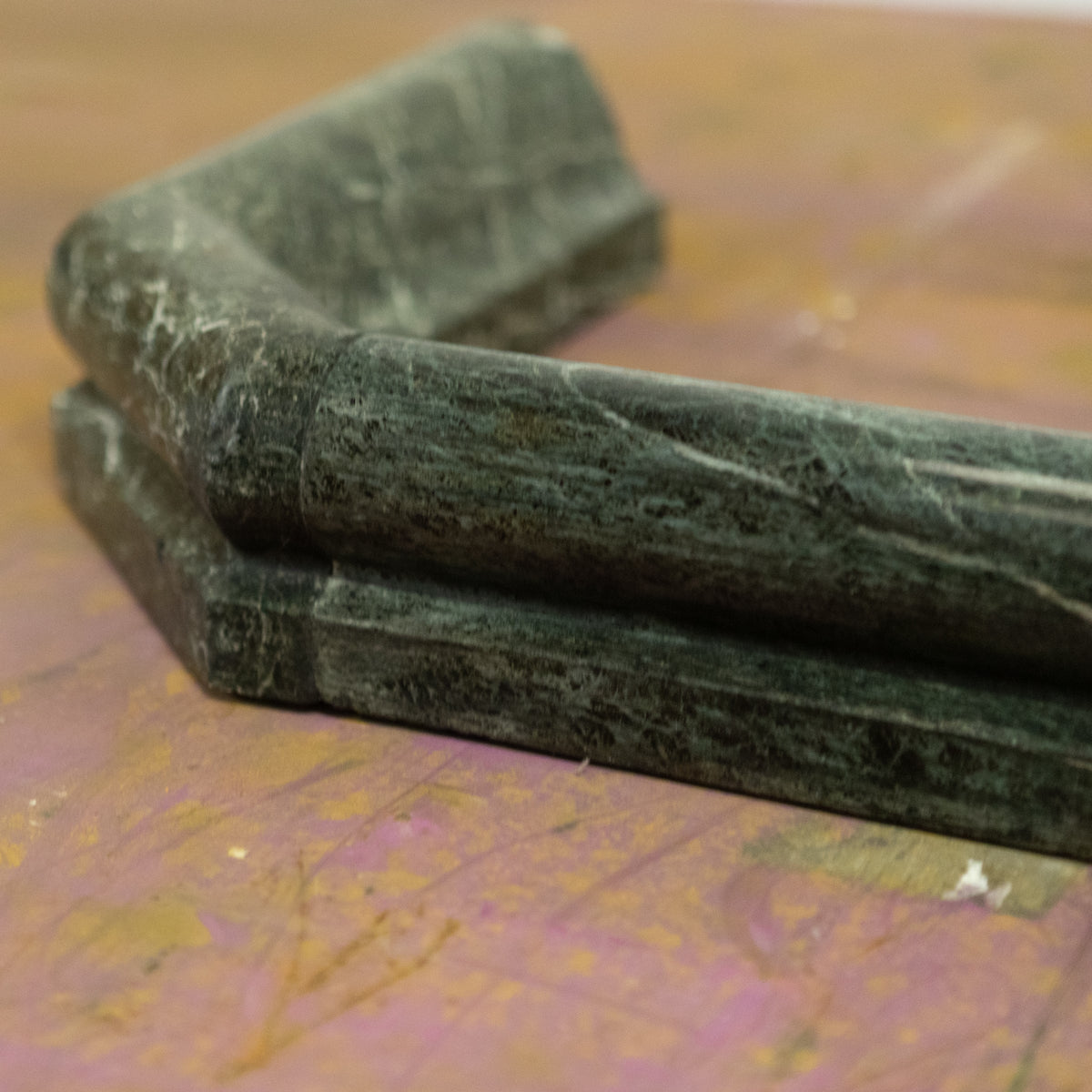 Antique Green Marble Fireplace Fender | Verde Antico Curb Fender | The Architectural Forum