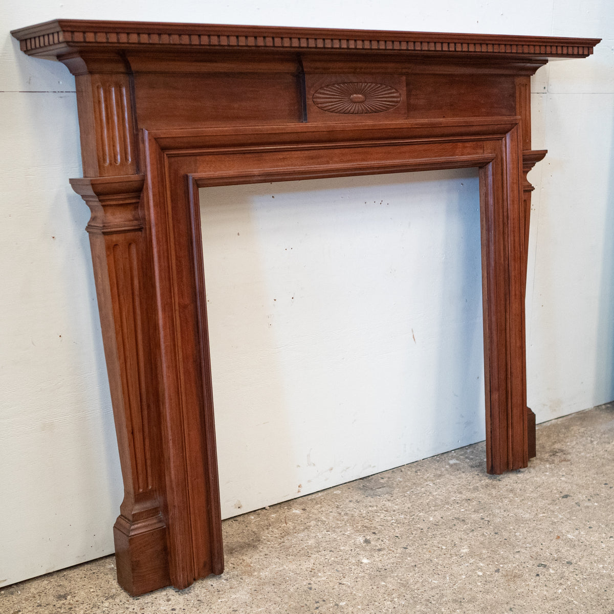 Antique Carved American Walnut Fireplace Surround | The Architectural Forum