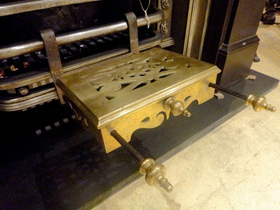 Antique Brass Fireside Pot Warmer | The Architectural Forum