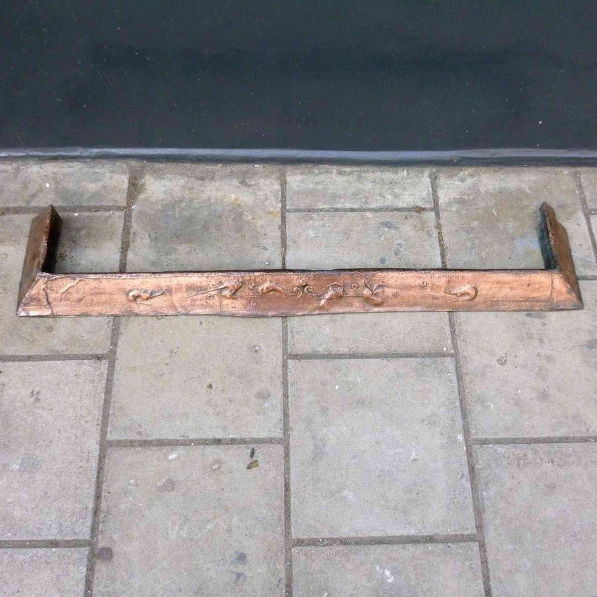 Antique Art Nouveau Copper Fireplace Fender | The Architectural Forum