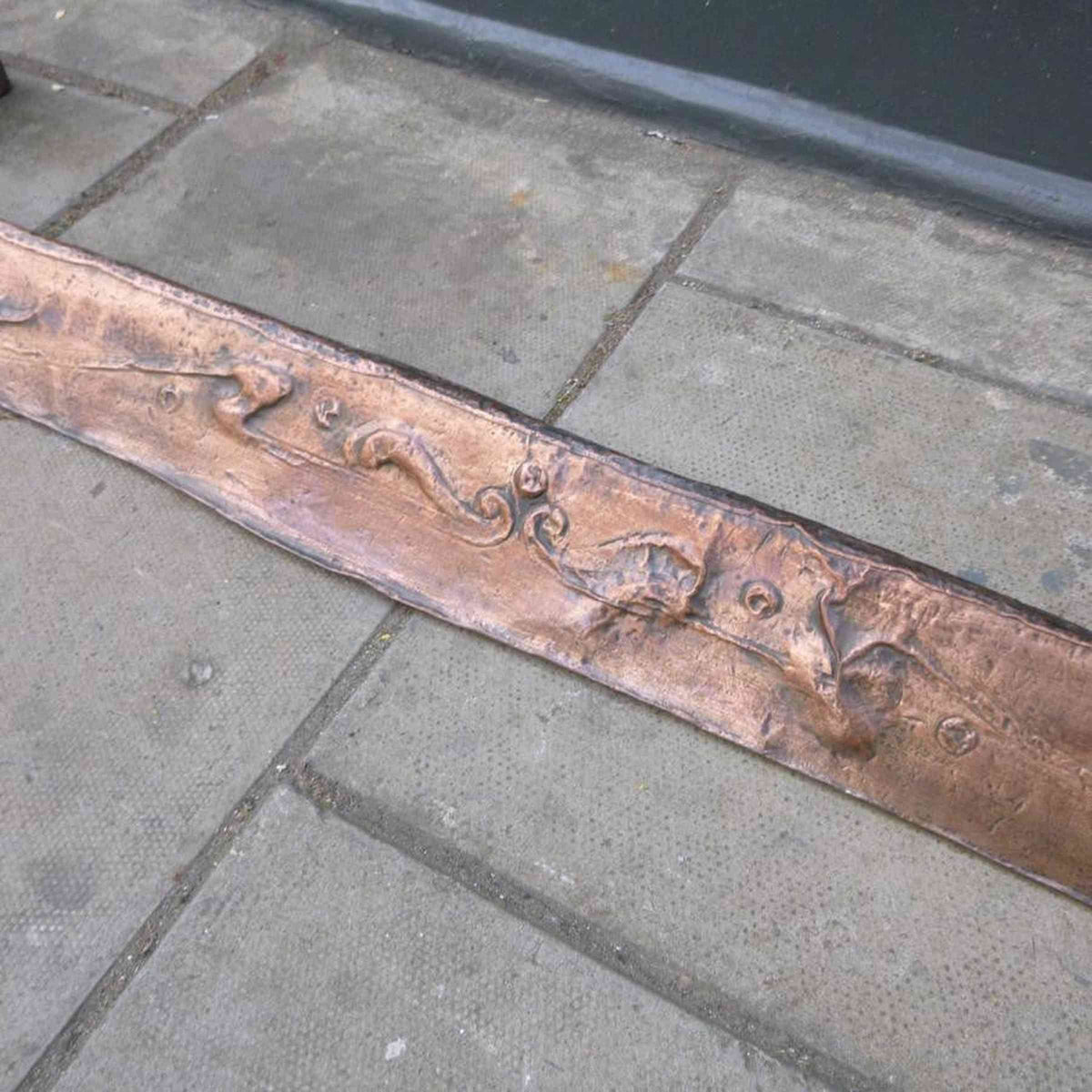 Antique Art Nouveau Copper Fireplace Fender | The Architectural Forum