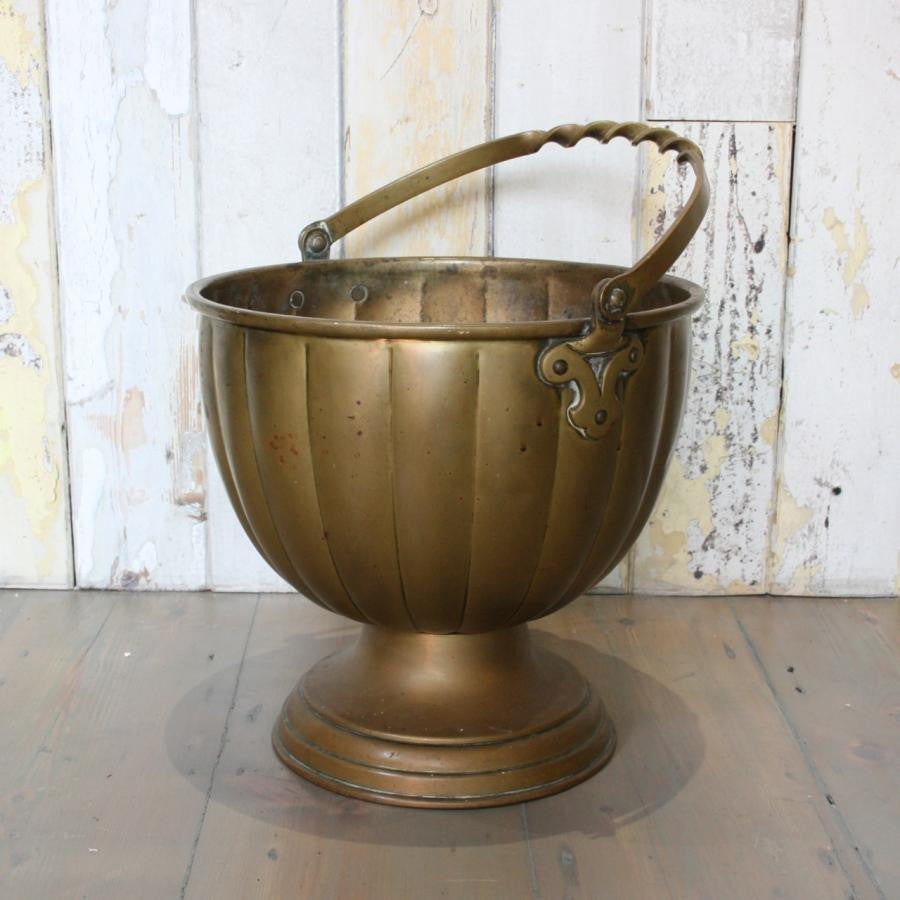 Antique Solid Brass Bucket | The Architectural Forum