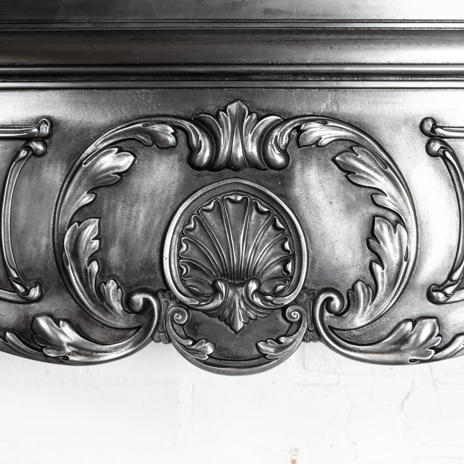 Antique Art Nouveau Ornate Polished Cast Iron Fireplace Surround | The Architectural Forum