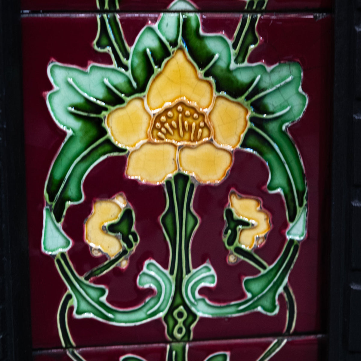 Antique Art Nouveau Tiled Insert