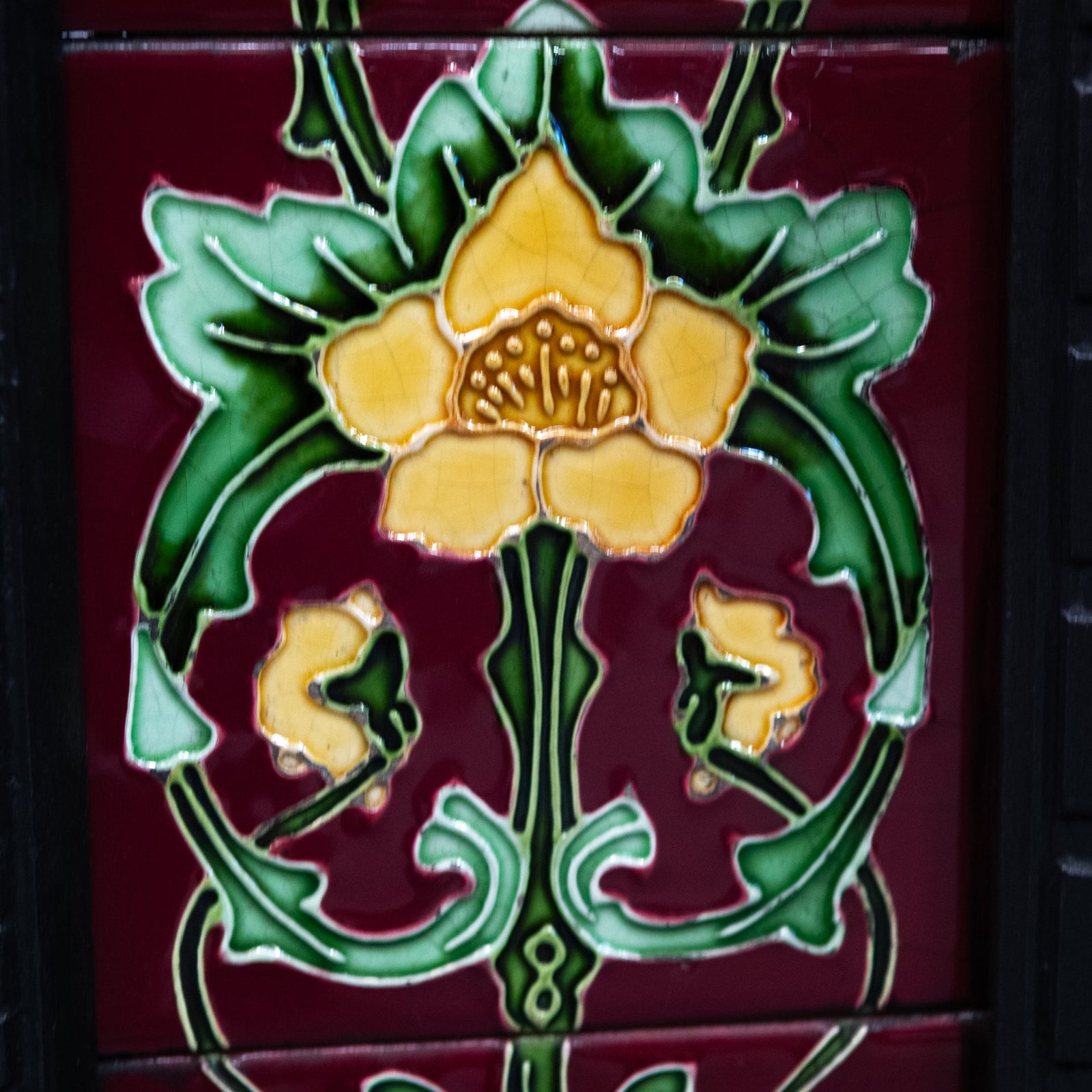 Antique Art Nouveau Tiled Insert | The Architectural Forum