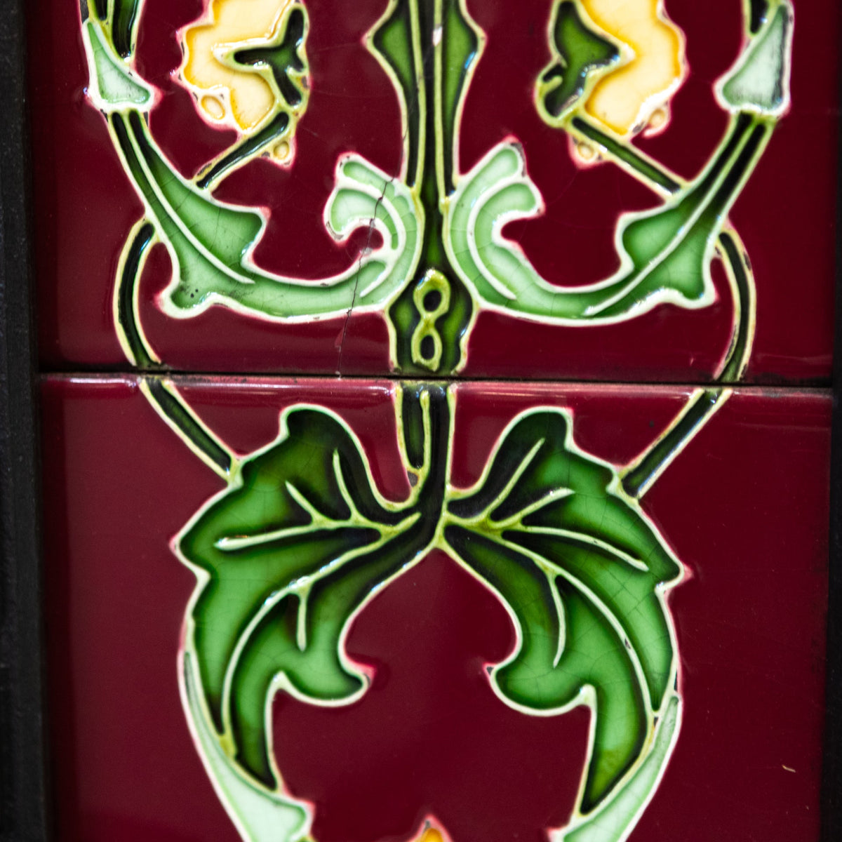 Antique Art Nouveau Tiled Insert